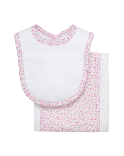 Ballet Floral Drooler Bib & Burp Set