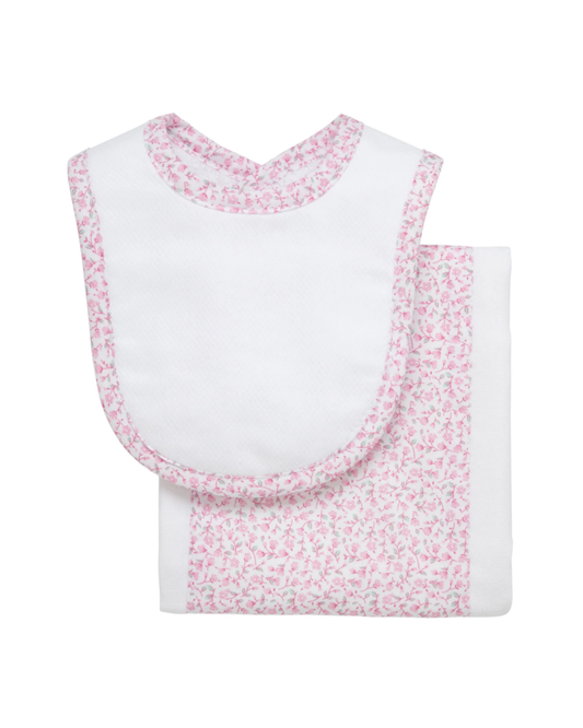Ballet Floral Drooler Bib & Burp Set
