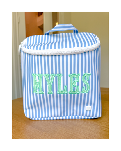TRVL Take Away Insulated Lunch Bag - Pimlico Stripe Chambray