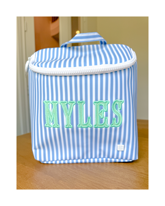 TRVL Take Away Insulated Lunch Bag - Pimlico Stripe Chambray