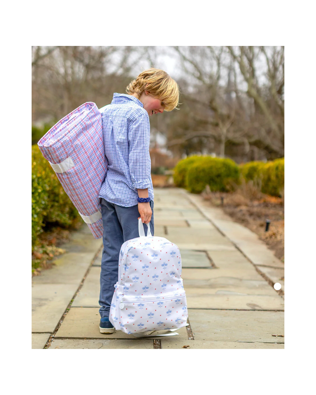 TRVL Nap Mat - Classic Plaid Red