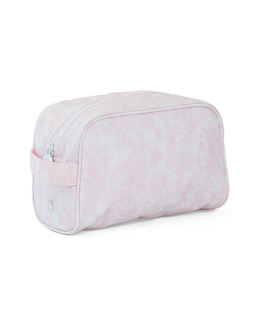 TRVL Stowaway Toiletry Bag - Bunny Toile Pink