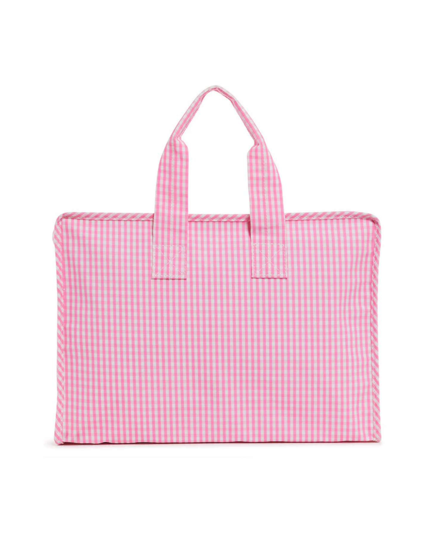 TRVL Overnite Tote - Gingham Pink