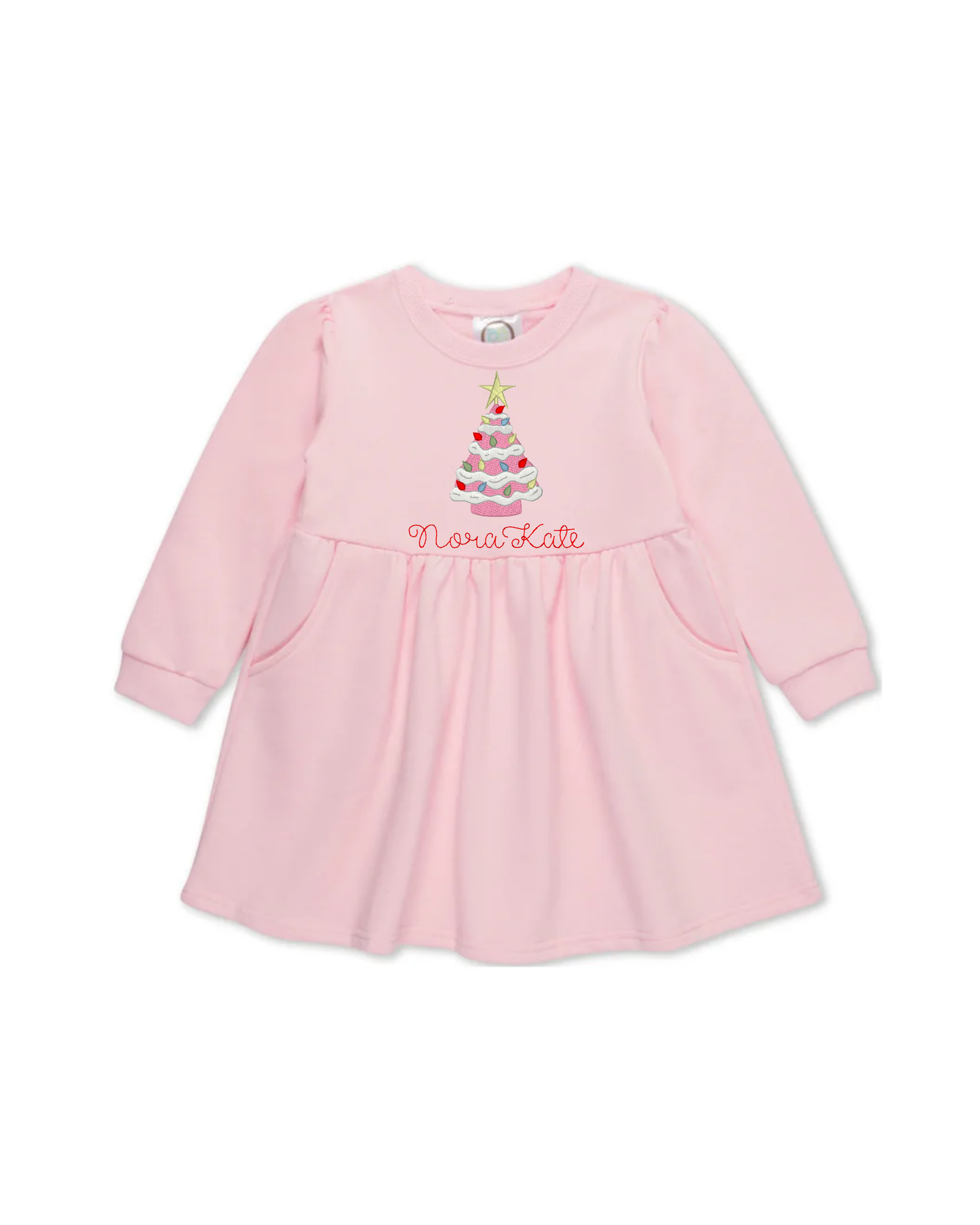 Long Sleeve Sweatshirt Dress - Christmas