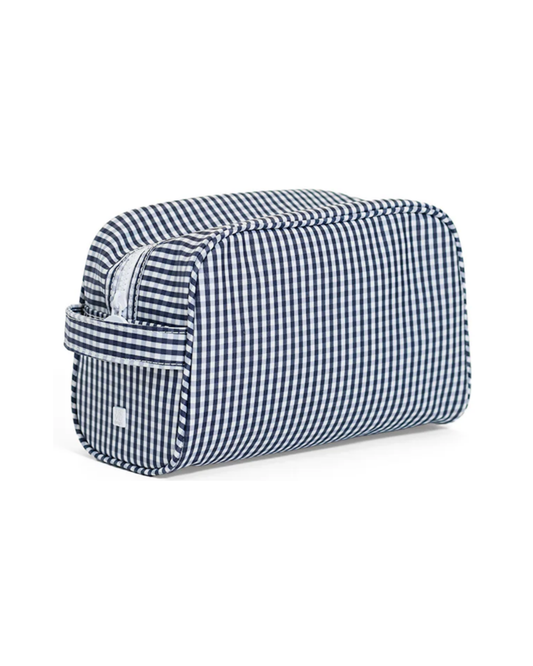 TRVL Stowaway Toiletry Bag - Gingham Navy