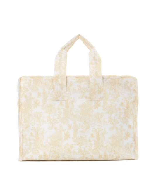 TRVL Overnite Tote - Bunny Toile Sand