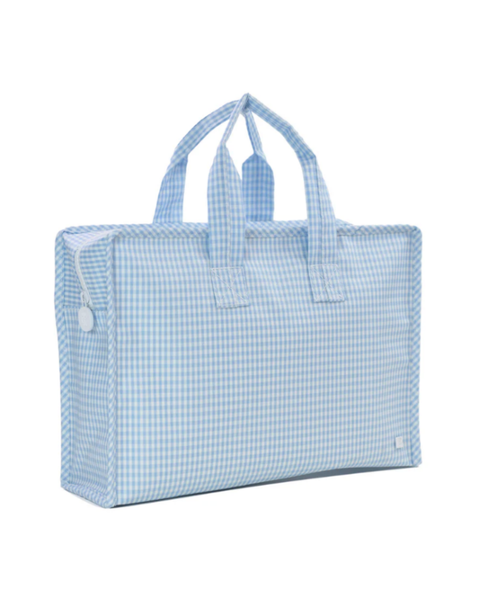 TRVL Overnite Tote - Gingham Mist