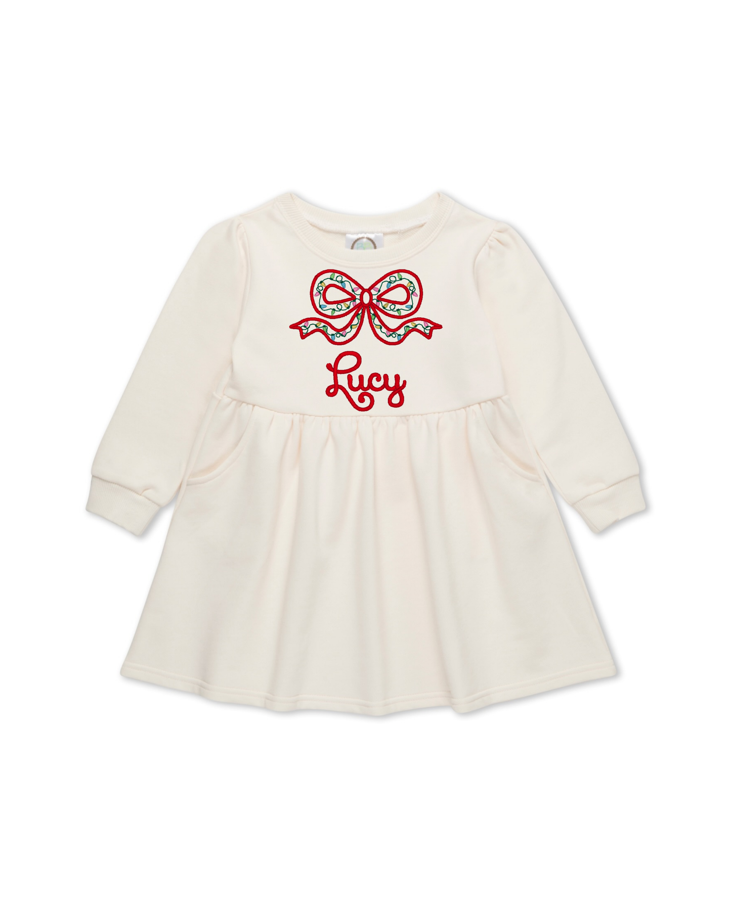 Long Sleeve Sweatshirt Dress - Christmas