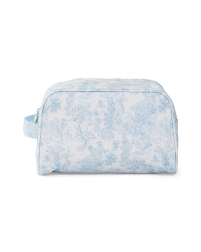 TRVL Stowaway Toiletry Bag - Bunny Toile Blue