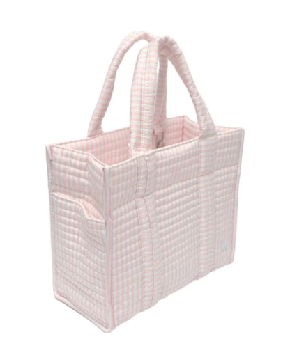 TRVL Quilted Mini Go Go Tote - Pimlico Stripe Pink