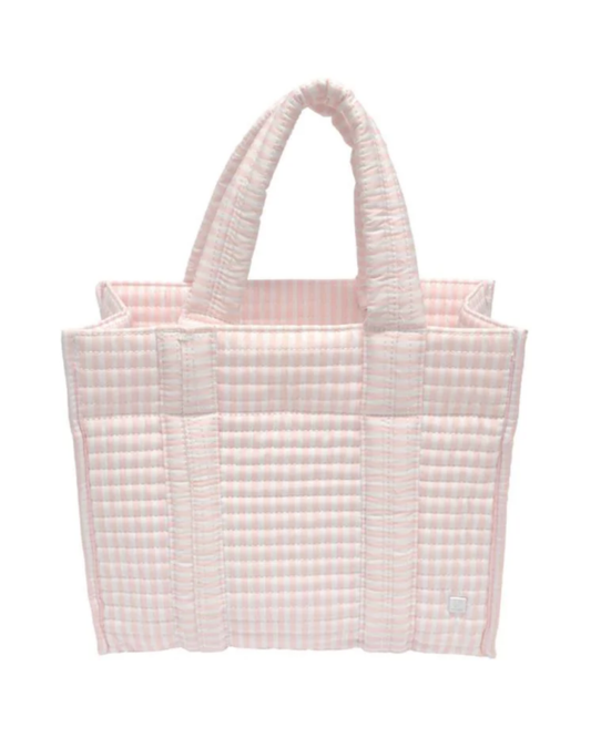 TRVL Quilted Mini Go Go Tote - Pimlico Stripe Pink