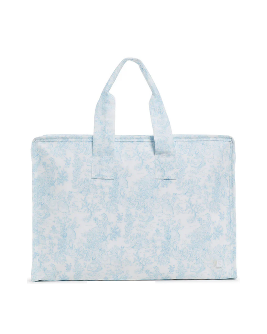 TRVL Overnite Tote - Bunny Toile Blue