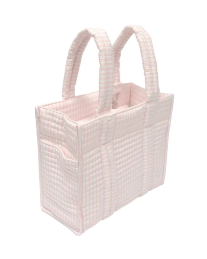 TRVL Quilted Mini Go Go Tote - Pimlico Stripe Pink