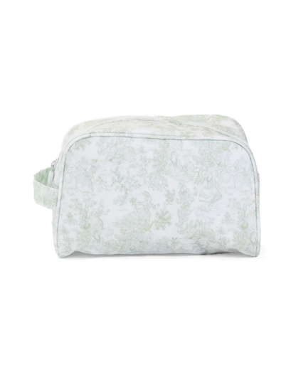 TRVL Stowaway Toiletry Bag - Bunny Toile Green