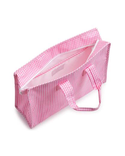 TRVL Overnite Tote - Gingham Pink