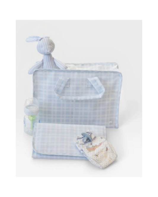 TRVL Overnite Tote - Pimlico Plaid Blue
