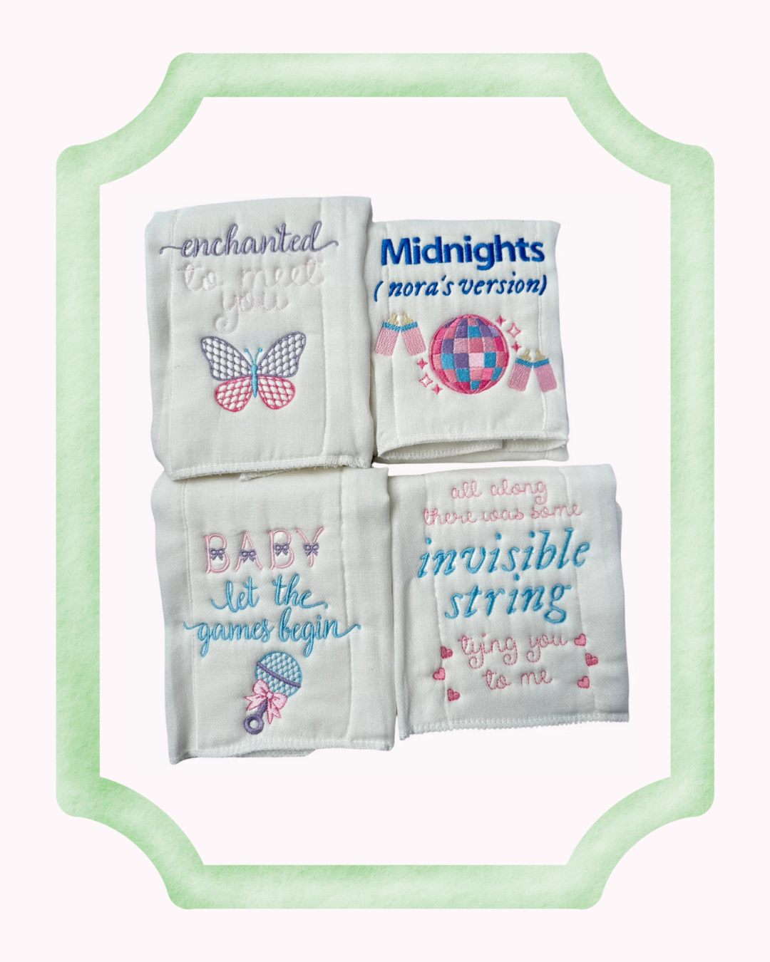 Taylor Swift themed Burp Cloth Bundle