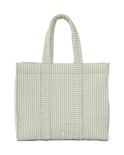 TRVL Quilted Go Go Tote - Pimlico Stripe Sage