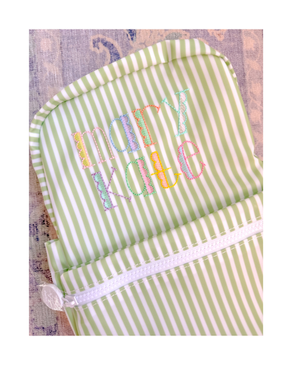 TRVL Mini Backpack - Pimlico Stripe Sage