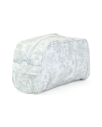 TRVL Stowaway Toiletry Bag - Bunny Toile Green