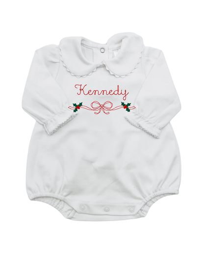 Girls Bubble with Scalloped Collar