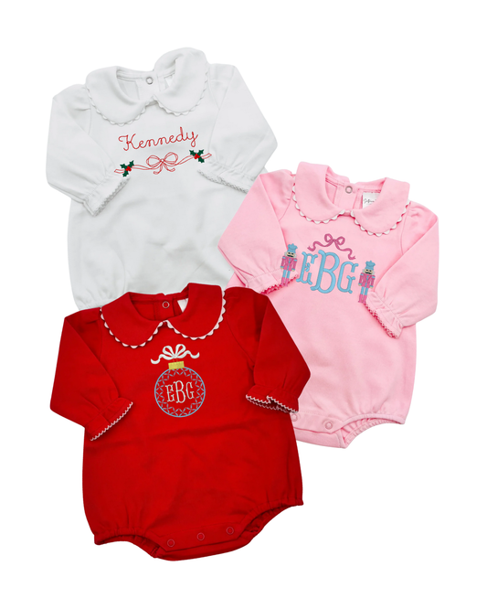 Girls Bubble with Scalloped Collar