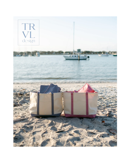 TRVL Stowaway Toiletry Bag - Gingham Navy
