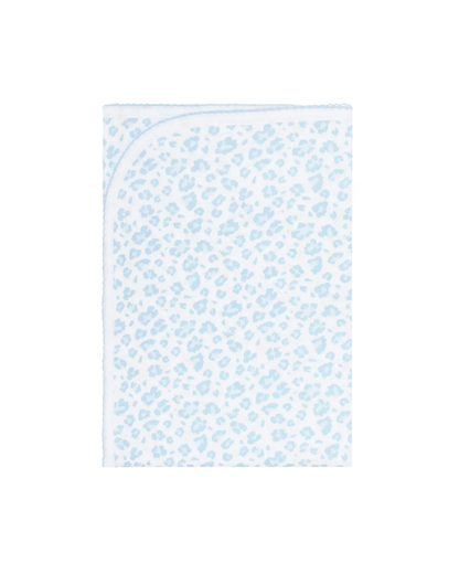 Blue Cheetah Print Baby Blanket