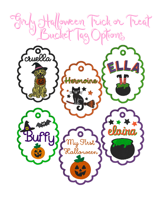 Spooky Sweet Monogrammed Tag for Halloween Candy Buckets