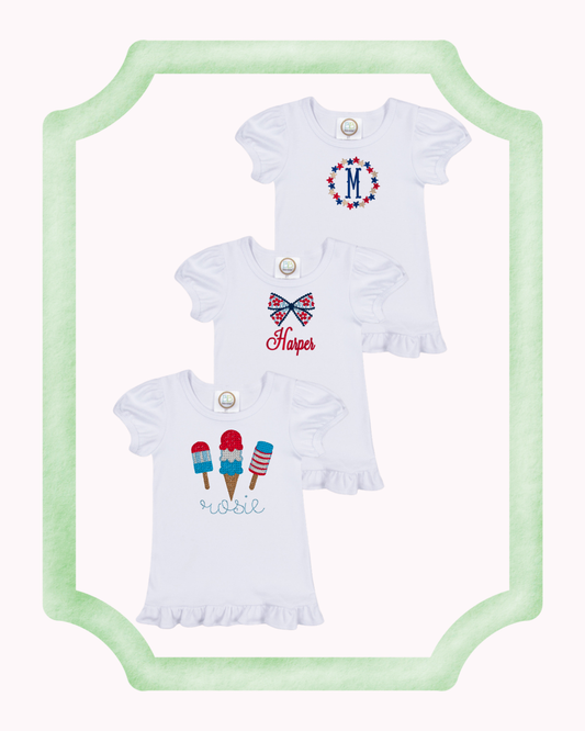 Girls Patriotic Tshirt