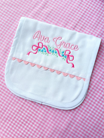 Pique Bib and Burp Set
