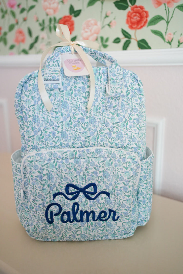 TRVL Quilted All You Need Diaper Bag - Hamptons Floral