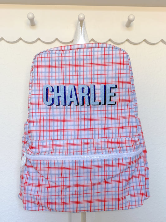 TRVL Backpacker - Classic Plaid Red