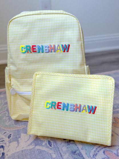 TRVL Backpacker - Gingham Buttercup
