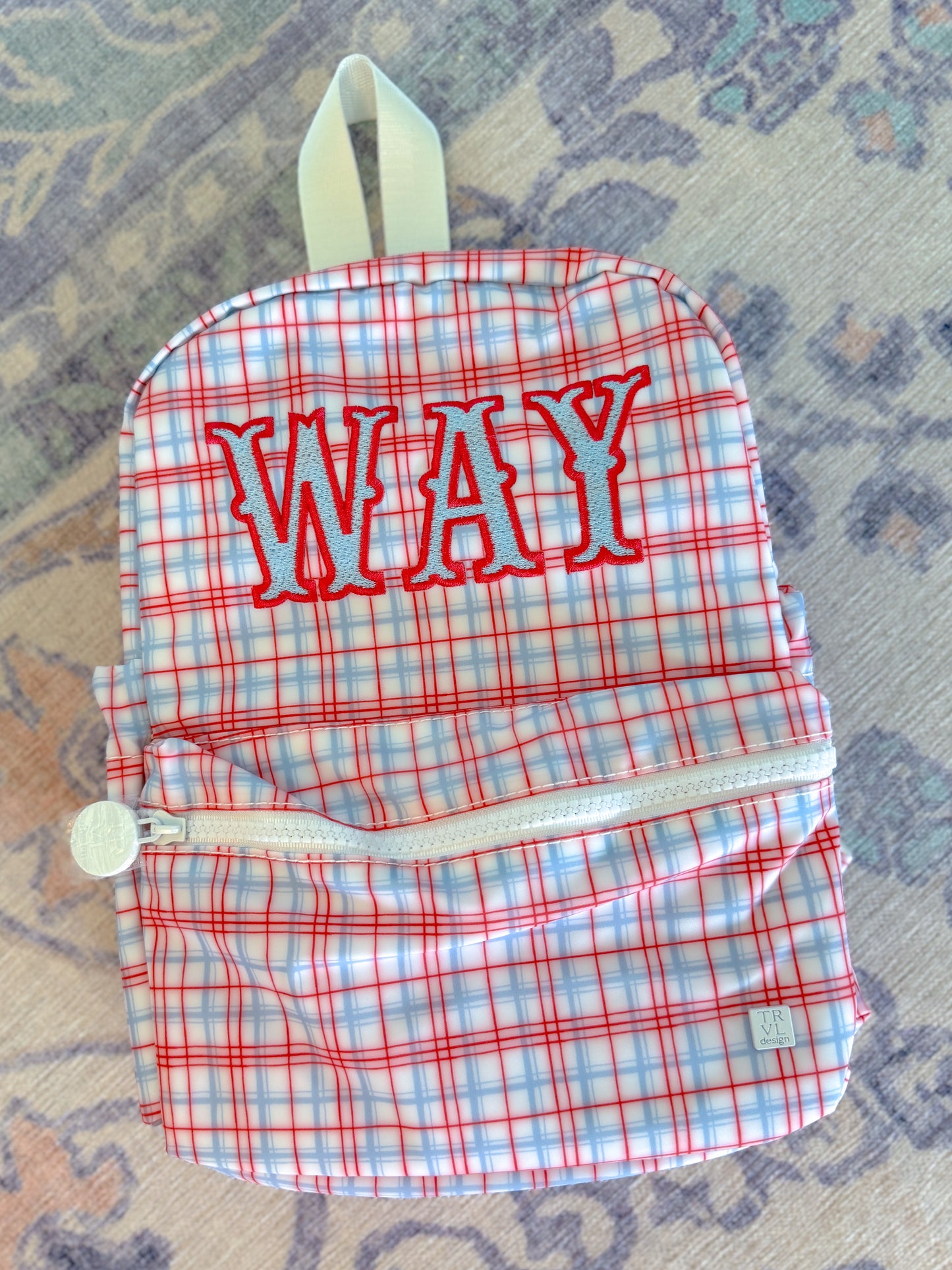 TRVL Mini Backer - Classic Plaid Red