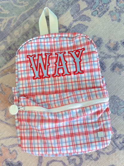 TRVL Mini Backer - Classic Plaid Red