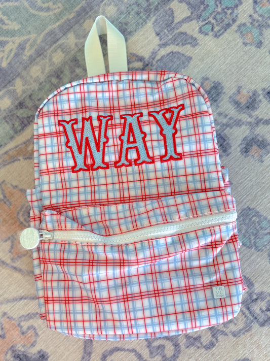 TRVL Mini Backer - Classic Plaid Red