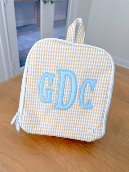 TRVL Bring It Lunch Bag - Gingham Khaki