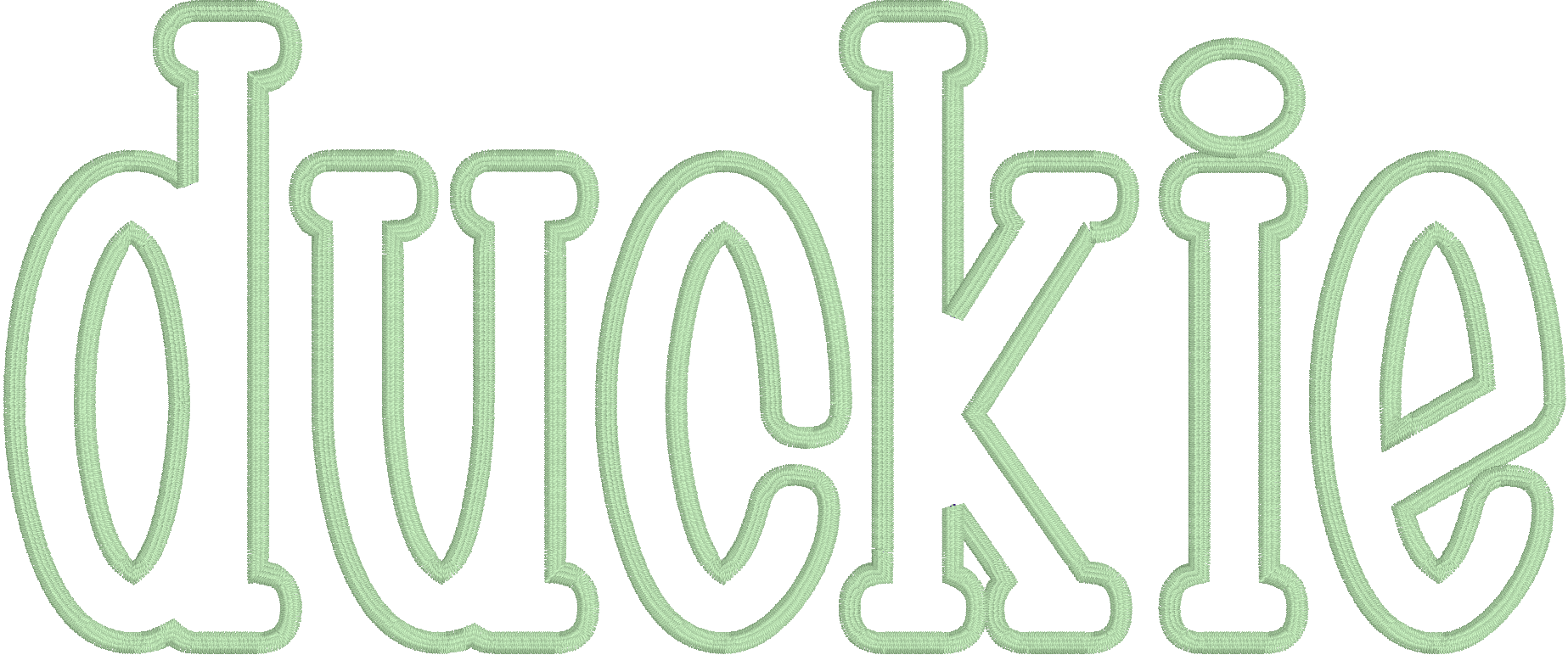 Chachi applique font sample