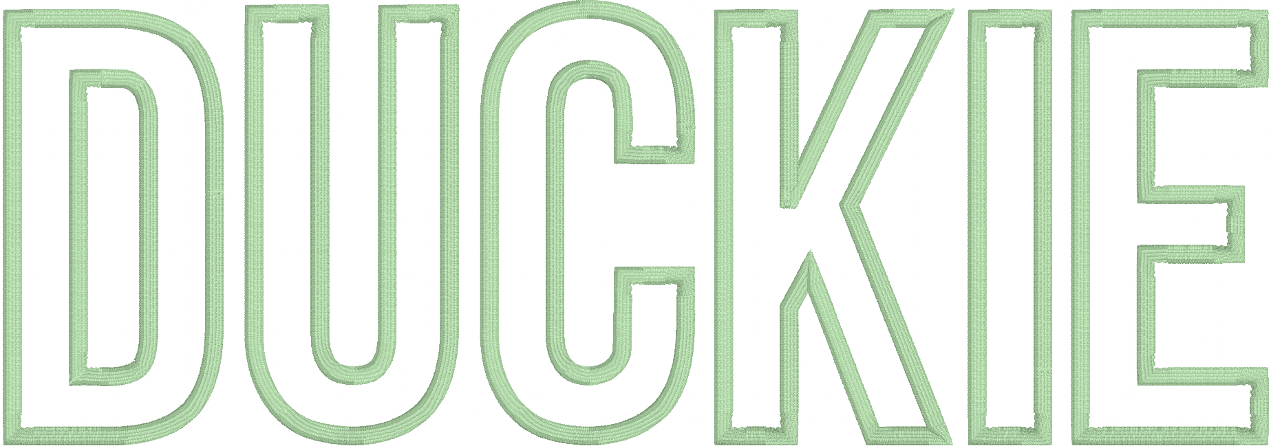 Walter applique font sample