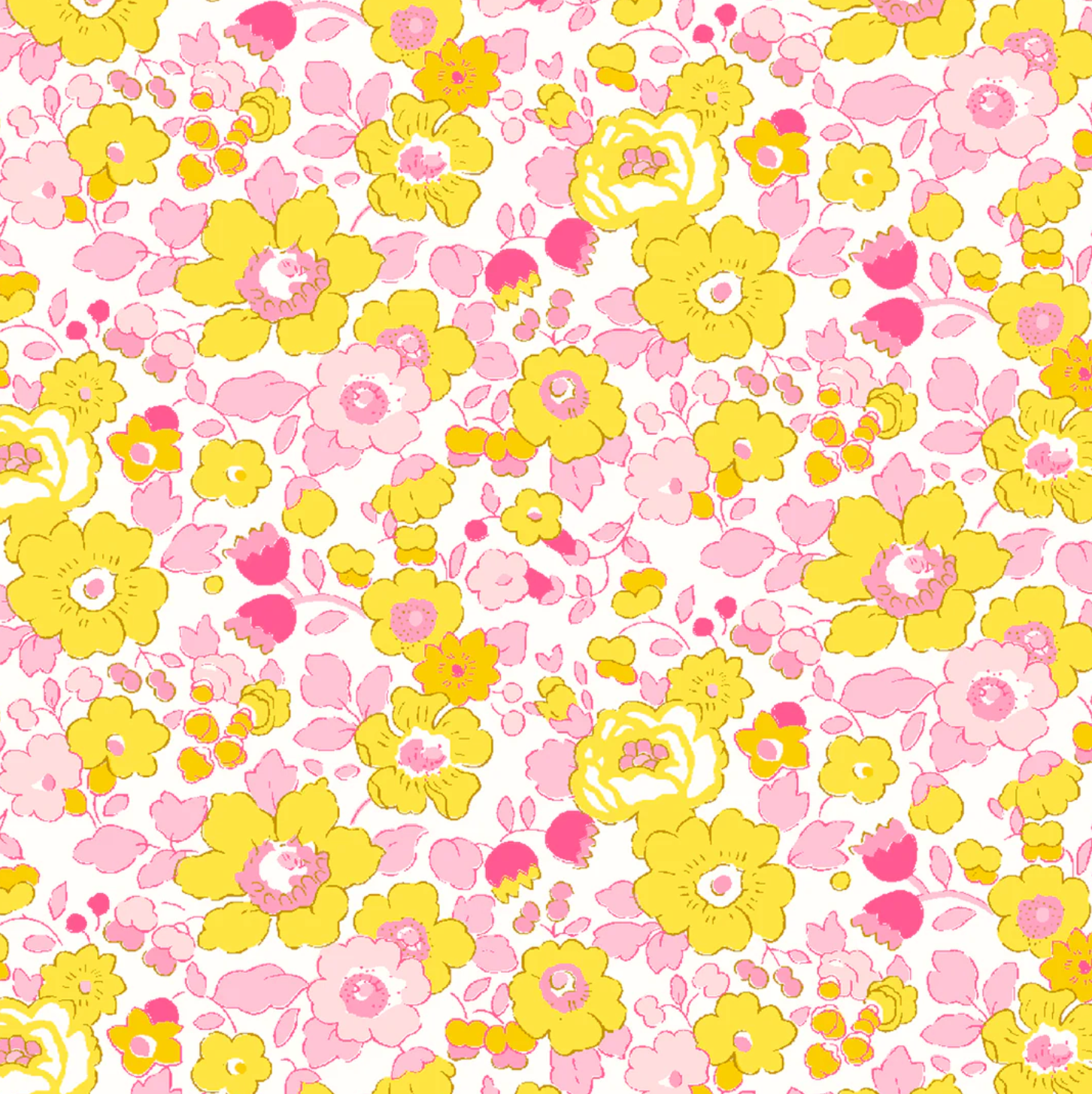 Liberty of London Betsy Strawberry Lemonade fabric